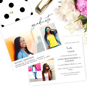 Papier Budget Chic 5 Multi Photo Graduate Faire-part