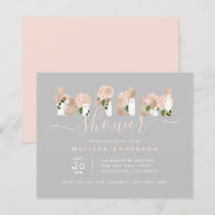 Papier Budget Chic Blush & Gold Floral Type Fête des mari