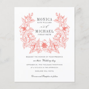 Papier BUDGET Chic CORAL Magnolia Wreath Mariage