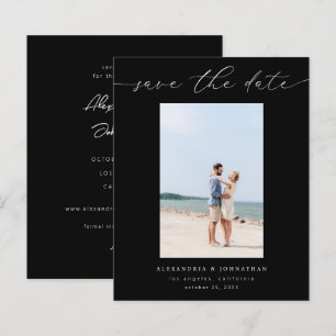Papier Budget Chic Design Photo Enregistrer la date 3 Bla
