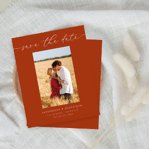Papier Budget Chic Design Photo Enregistrer la date 3 rou