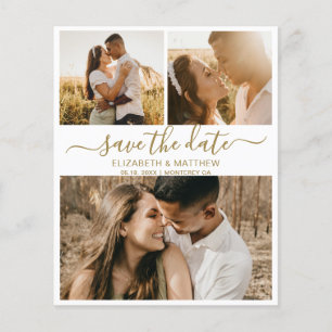 Papier Budget Chic Script Photo Collage Enregistrer La Da