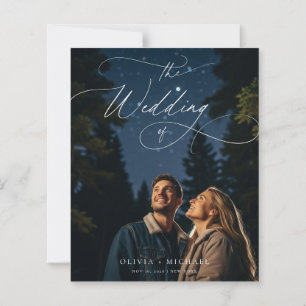 Papier Budget Chic Script Romantique Mariage Photo Invita