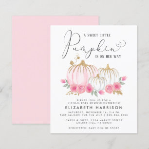 Papier Budget Citrouille Floral Baby Girl Douche virtuell