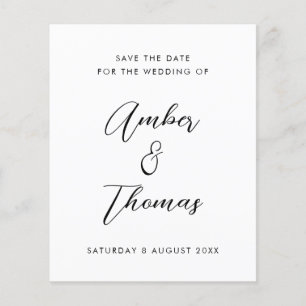 Papier Budget Clair Calligraphie noir & blanc Date d'enre