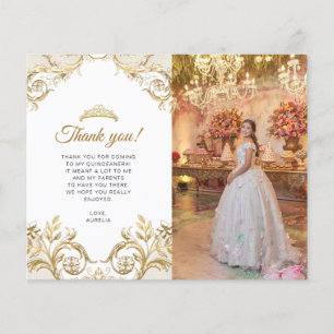 Papier BUDGET Classic Blanc Or photo Quinceañera