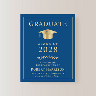 Papier Budget Classic Blue Gold Faire-part