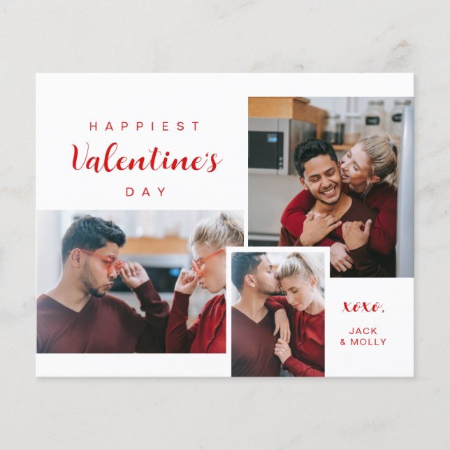Papier Budget Classique Saint Valentin salut avec photo (Devant)