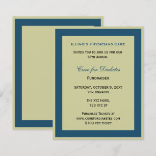 Papier Budget Classy Blue Corporate Party Invitation
