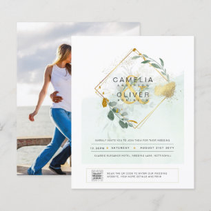 Papier BUDGET CODE DE PHOTOGRAPHIE Faire-part de mariage 