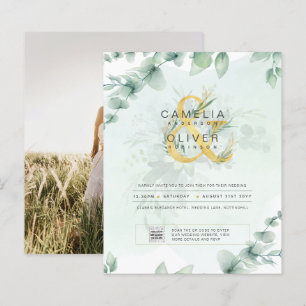 Papier BUDGET CODE DE PHOTOGRAPHIE Faire-part de mariage