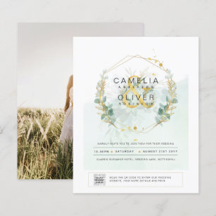 Papier BUDGET CODE DE PHOTOGRAPHIE Faire-part de mariage 