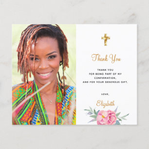 Papier Budget confirmation photo florale fille merci