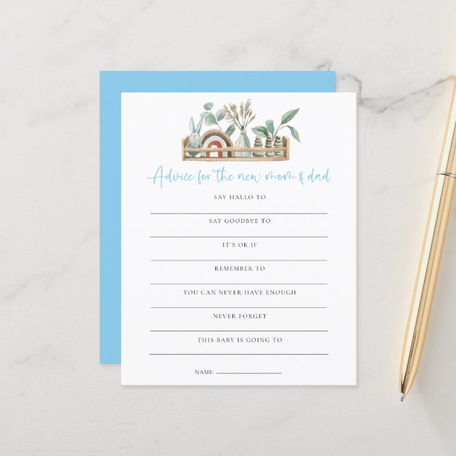 Papier Budget Conseils de jeu Nouveau Maman Papa Baby sho (Devant/Arrière en situation)