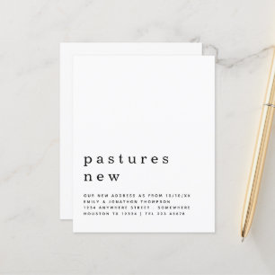 Papier Budget Contemporary Moving New Address Details