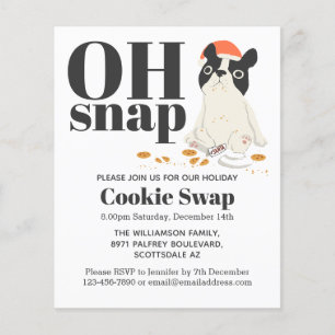 Papier Budget Cookie Swap Puppy et Cookies Invitation