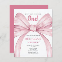 Budget Coquette Bow Rose Première Invitation d'ann