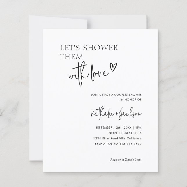 Papier BUDGET Couple Faisons-les douter avec amour nuptia (Devant)