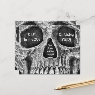 Papier Budget crâne gothique Anniversaire Fête RIP à ses 