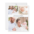 Budget Croix d'or Vert Photo Baptême Merci