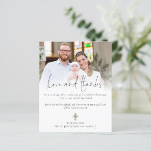 Papier Budget Cross Photo Christening Love Thanks