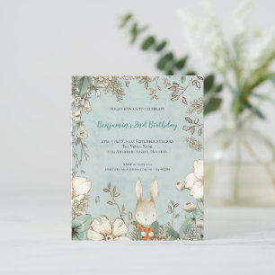 Papier Budget Cute Bunny Foliage 2e anniversaire garçon I
