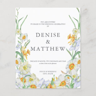 Papier Budget Daffodique Faire-part de mariage avec Basil