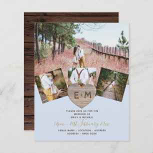 Papier BUDGET DE LA PHOTO COLLAGE EN Bois Rustique