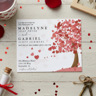 Papier Budget de l'arbre de cœur de mariage de la Saint-V