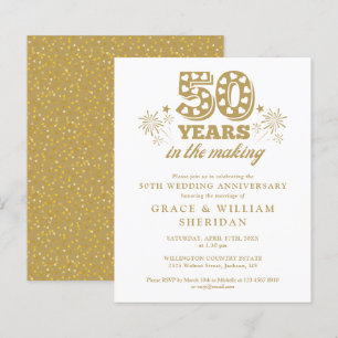 Papier Budget de l'invitation du 50e anniversaire