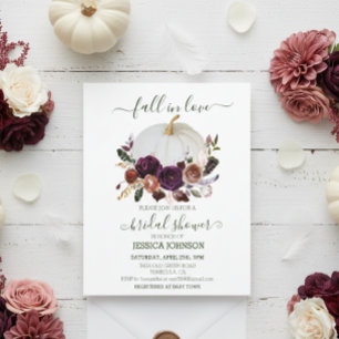 Papier Budget de mariage boho avec citrouille et fleurs d