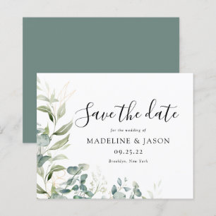 Papier Budget de verdure Eucalyptus Mariage Enregistrer l