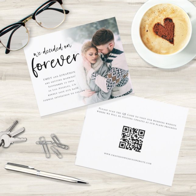 Papier Budget Décidé sur Forever Photo QR Code Date d'enr (Créateur téléchargé)