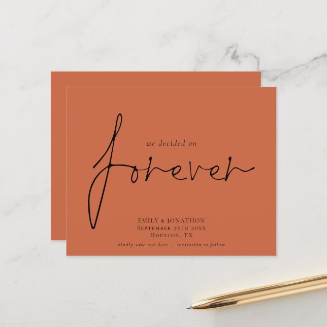 Papier Budget Décidé Sur Forever Terracotta Enregistrer L (Devant/Arrière en situation)