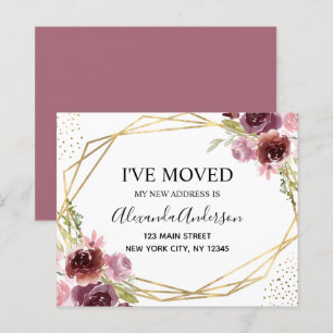 Papier Budget Déplacement Faire-part Floral Dusty rose