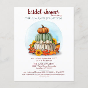 Papier Budget d'invitation pour la douche nuptiale d'auto