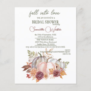 Papier Budget d'invitation pour la douche nuptiale d'auto