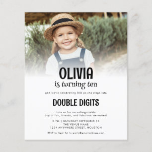 Papier Budget Double chiffres Photo Blanc 10ème parti