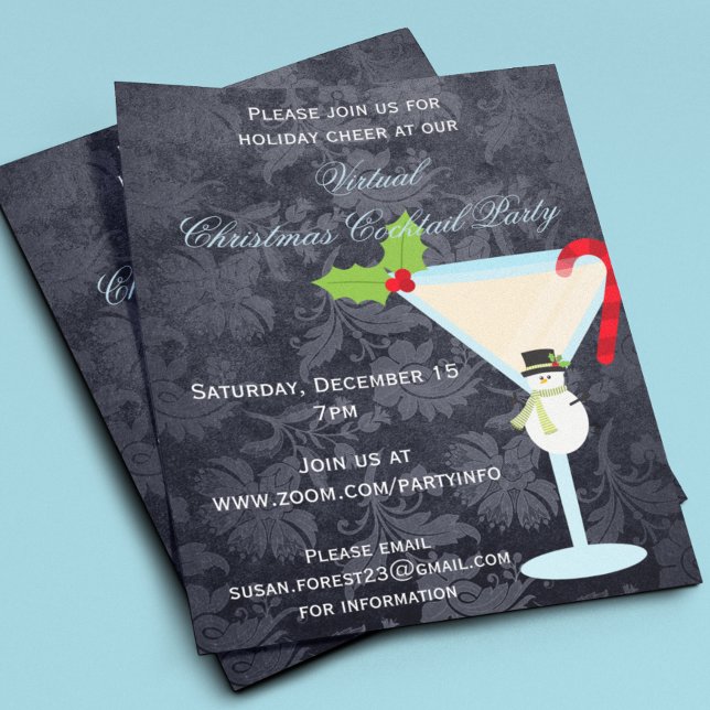 Papier Budget du cocktail de Noël virtuel Martini (Créateur téléchargé)