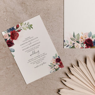 Papier Budget Dusty Blue Eucalyptus Faire-part de mariage