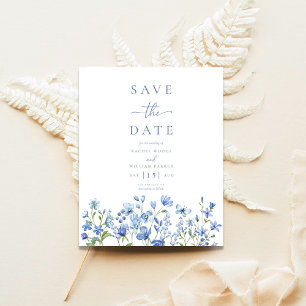 Papier Budget Dusty Blue Fleur sauvage Mariage Enregistre
