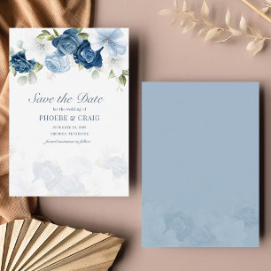 Papier Budget Dusty Blue Floral Eucalyptus Enregistrer La