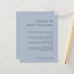 Papier Budget Dusty Blue Mariage COVID Mesures de sécurit