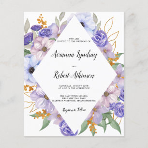 Papier Budget Dusty Purple Floral Boho Mariage