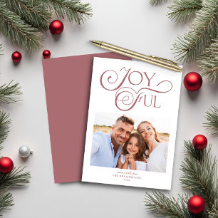 Papier Budget Dusty Rose Gold Joyeuse photo de Noël