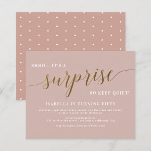 Papier Budget Dusty Rose & Gold Surprise Anniversaire
