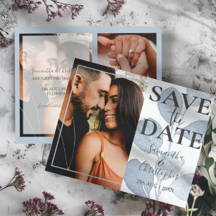 Papier Budget Économisez la date Eucalyptus Photo Mariage