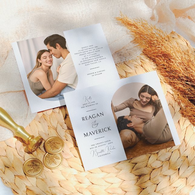 Papier Budget Elegant Arch Boho minimaliste Mariage photo (Créateur téléchargé)