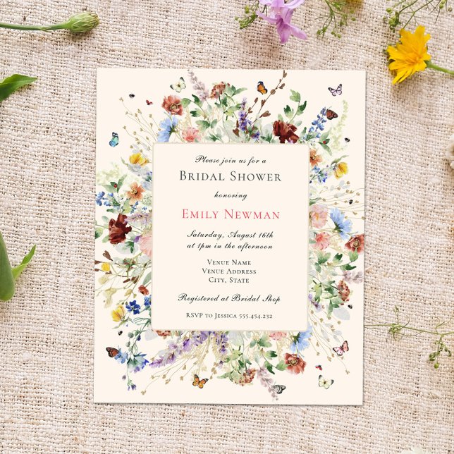 Papier Budget Elegant Boho Fête des mariées Florale (Créateur téléchargé)