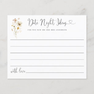 Papier Budget Elégant Date Nuit Idées Fleurs sauvages Flo